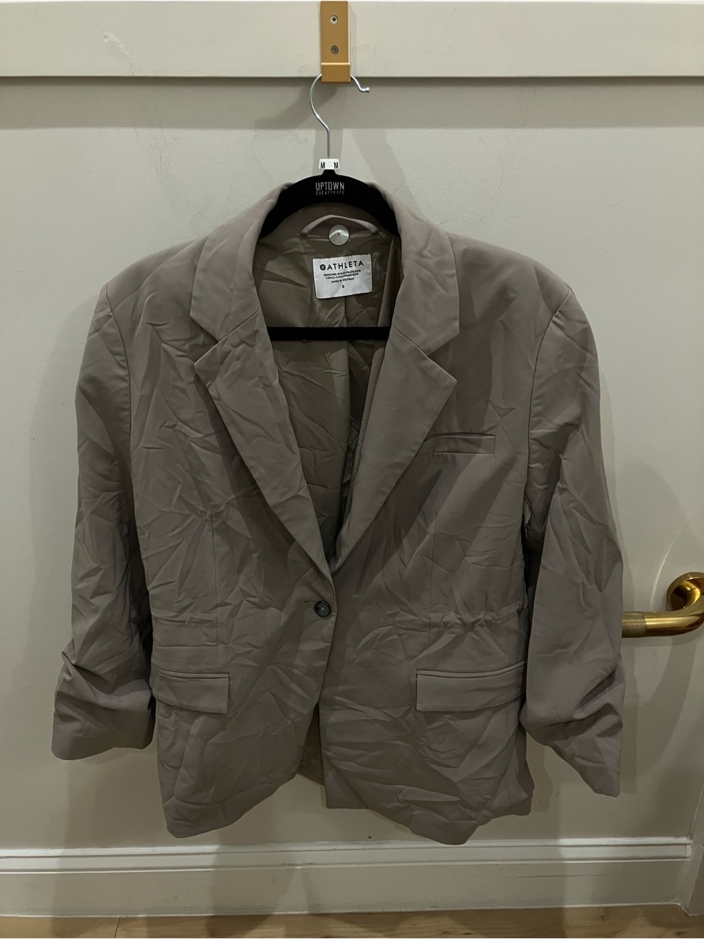 Athleta Taupe Single-Button Women's Blazer
